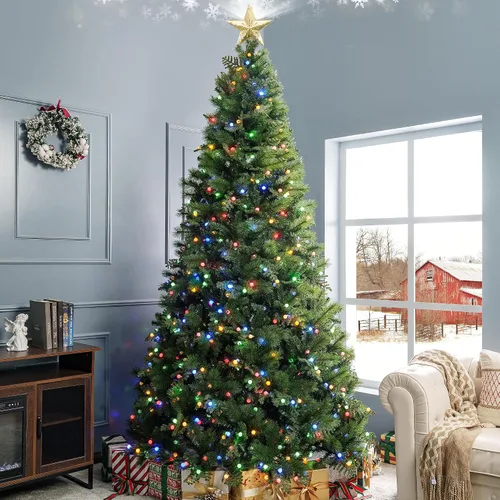 Vista 27 de Naomi Home Dakota - Árbol de Navidad negro preiluminado de 6.5 pies