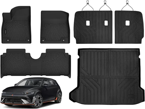 Vista 13 de Auxko Alfombrillas para Todo Clima Alfombrilla de Carga con Alfombrilla de Respaldo para Hyundai Ioniq 5 (Consola Central Inmóvil, No para Limited)
