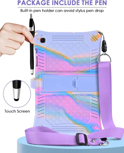 Vista 11 de DETUOSI Funda de silicona para Samsung Tab S6 Lite de 10,4 pulgadas