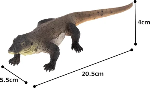 Vista 2 de MOJO Komodo Dragon Realista Internacional Wildlife Figura de juguete pintada a mano