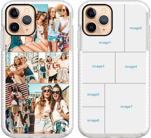 Vista 16 de Funda de teléfono personalizada para iPhone 11 Pro Max personalizada con collage de múltiples imágenes, fundas resistentes a los arañazos, a
