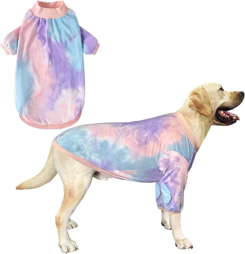 Vista 6 de Camisetas de algodón para perros, con estampado de dinosaurios, pijamas para mascotas, transpirable, ropa elástica para perros pequeños