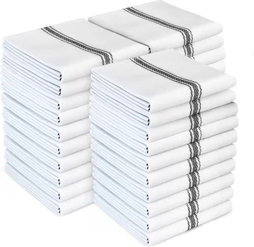Vista 15 de Zeppoli - Trapos de cocina, de algodón, para cocina o limpieza, reusables, súper absorbentes, lavables a máquina, para chefs, paquete de 15 gris