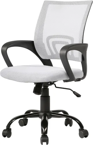 Vista 16 de PayLessHere Silla de Oficina para Computadora Ergonómica Económica Silla de Escritorio Ajustable Cómoda de Respaldo Medio de Trabajo con Ruedas