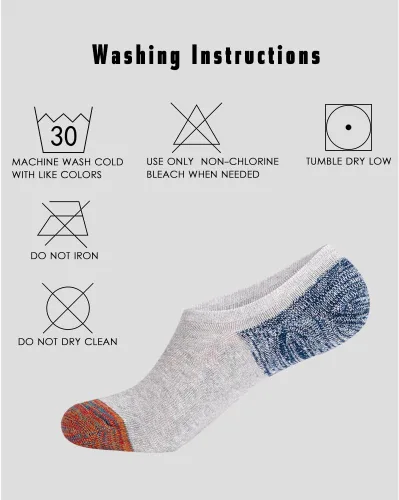Vista 5 de JOYNÉE Paquete de 6 calcetines casuales de algodón antideslizantes con silicona para hombre