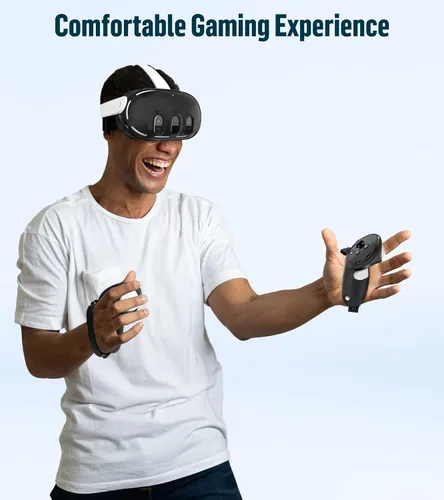 Vista 7 de Silicone Cover Set Compatible with OculusMeta Quest 3, VR Accessories Protective Cover Includes Controller Grips, Front Shell Headset Cover and Face