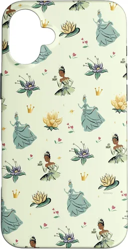 Vista 22 de iPhone 16 Disney Princess Tiana La Princesa y la Rana Print Case