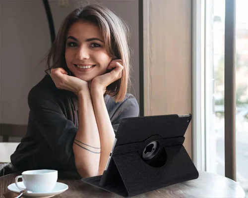 Vista 6 de Funda para iPad de 9.7 pulgadas 2018 2017/iPad Air 2 – Funda protectora con soporte giratorio de 360 grados, funda protectora inteligente