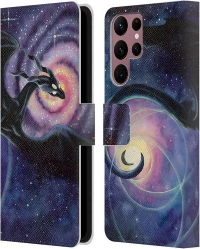 Vista 101 de Head Case Designs Officially Licensed Carla Morrow Galactic Entrancement Dragons Leather Wallet Case Compatible with Samsung Galaxy A07 4G