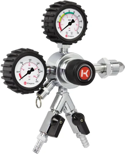 Vista 6 de Kegco Regulador Kegerator de nitrógeno de dos productos de doble calibre de calidad comercial premium