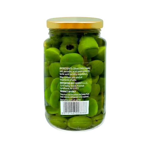 Vista 3 de Sanniti Aceitunas Castelvetrano sin hueso - Tarro de 19 onzas