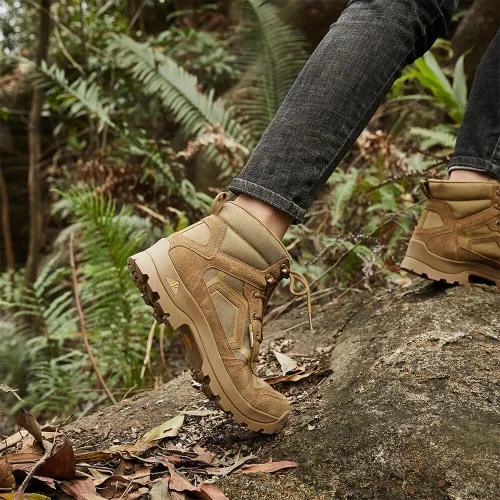 Vista 4 de Men's Tactical Combat Boots Lightweight Military Boots Durable Suede Work Boots Hiking Outdoor Boots