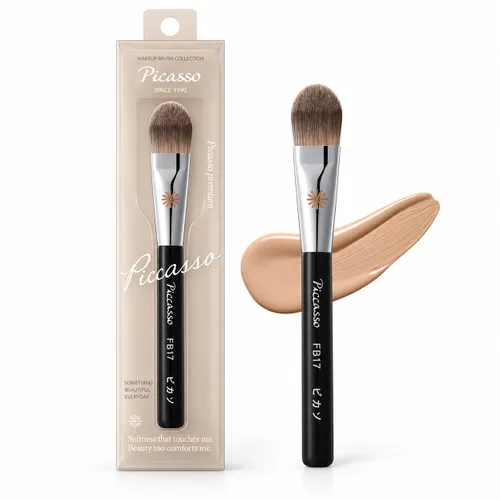 Vista 13 de Piccasso FB21 V-Cut Foundation Brush for Liquid Makeup, Cream Foundation Corte en V