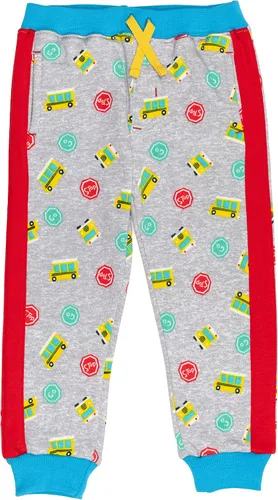 Vista 3 de CoComelon JJ - Paquete de 2 pantalones deportivos de forro polar para niños pequeños, Azul Patchwork