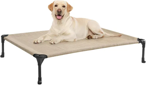 Vista 29 de Veehoo Cama elevada para perros medianos, para exteriores, cama elevada y refrescante para perros, cama para mascotas con malla transpirable, patas