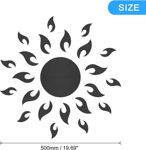 Vista 2 de uxcell Adhesivos acrílicos para pared, 1 juego de calcomanías autoadhesivas extraíbles de flores de sol para el hogar, sala de estar, dormitorio