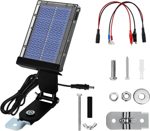 Vista 9 de Panel solar para comedero de ciervos, panel solar de 6 V, alimentador de caza al aire libre, impermeable, cargador de batería de energía solar de 6