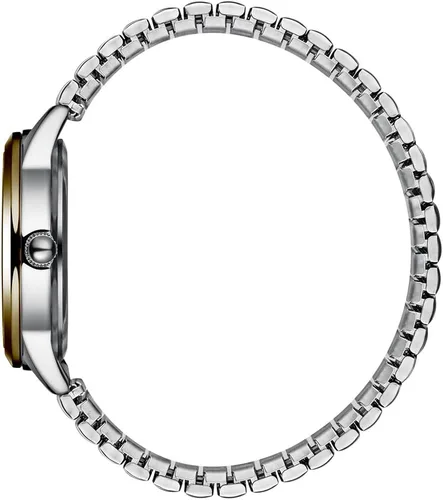 Vista 5 de BOSHIYA Relojes para mujer Easy Reader de 1.181 in de acero inoxidable con banda de expansión plateada dorada para mujer, reloj de pulsera pequeño