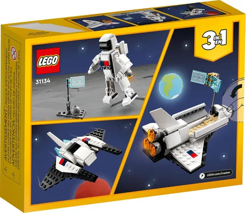 Vista 7 de LEGO Creator 3 en 1 Juguetes de transbordador espacial - Juego de construcción de juguetes espaciales para niños y niñas, de 6 años en adelante