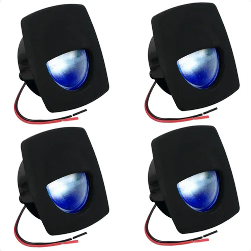 Vista 14 de Five Oceans - Luz LED de pasadizo para embarcación, luces LED azules de cortesía marinas, cuadradas para interior de barco, cubierta, cabina