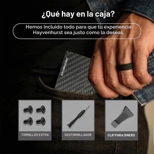 Vista 7 de Hayvenhurst Cartera para hombre – Cartera para hombre de diseño reinventado – Funda delgada, minimalista y sin costuras, bloquea escáneres RFID