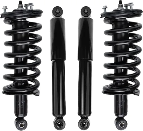 Vista 131 de Detroit Axle - Puntales y Amortiguadores para Chevy Traverse Buick Enclave GMC Acadia Saturn Outlook 2007-2012, 2 puntales delanteros con resorte