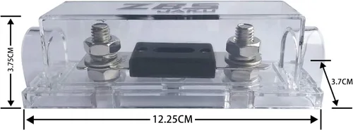Vista 2 de Portafusibles en línea de 250 A, calibre 0/2/4/8 AWG ANL con fusibles ANL de 250 amperios para amplificador de audio de automóvil (paquete de 2)