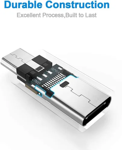Vista 2 de Duttek Adaptador USB-C a Micro USB, 480 Mbps, compatible con OTG, para FLIR One Pro, Huawei Y7/Y6/P Smart/P8 Lite y Smartphones, Tablets