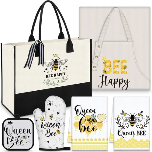 Vista 7 de Juego de 6 Piezas de Regalos de Repostería Navideña, Divertidos Regalos de Panadero para Mujeres, Regalos de Cumpleaños para Mamá, Hermana, Esposa