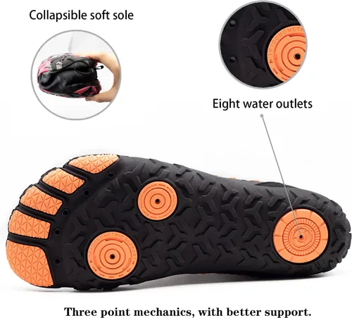 Vista 5 de Goodsaleok Zapatos de agua para hombre y mujer, secado rápido, descalzos, para playa, Brook, atléticos, deportivos, para navegar, surf, senderismo