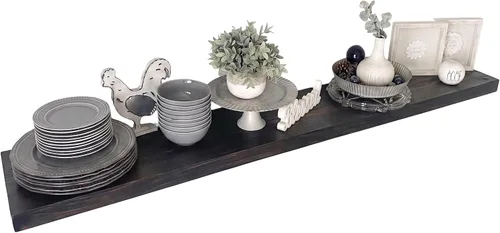 Vista 19 de joelsantiques Estantes flotantes de madera de 24 pulgadas para pared, 24 x Beige