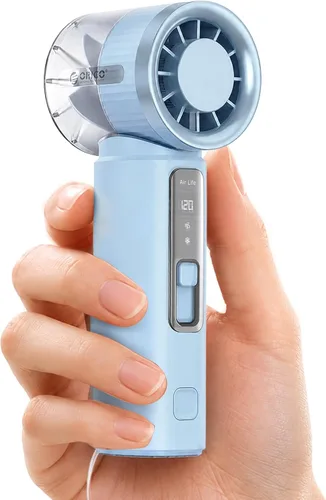 Vista 10 de ORICO Mini ventilador turbo portátil de mano con refrigeración por hielo Blanco