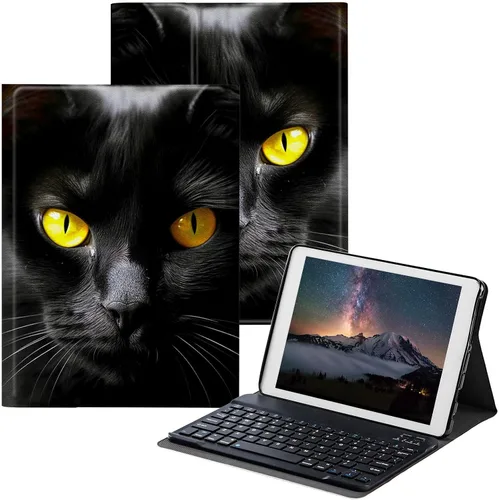 Vista 25 de Funda para Samsung Galaxy Tab S6 Lite 2022/2020 con teclado inalámbrico desmontable y soporte ajustable para proteger la tableta para Samsung Galaxy