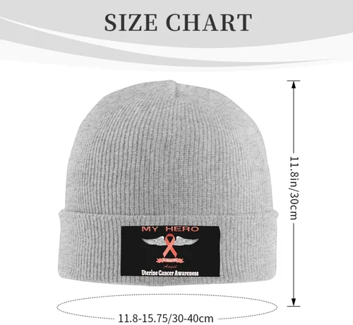 Vista 3 de Beanie Hat Unisex Stretchy Hat Soft Warmth Knit Hat Cap for Men & Women