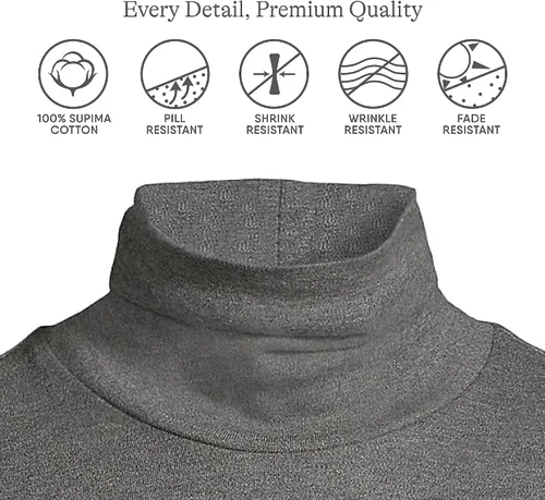 Vista 13 de Lands' End Supima - Suéter de cuello alto y mangas largas para mujer