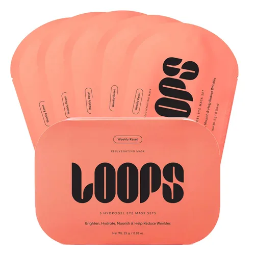 Vista 8 de LOOPS Bright Eyes Trio - Mascarillas hidratantes para ojos, paquete de 3, hiperojos, reinicio semanal, nube de rocío, hidrata, rejuvenece y restaura