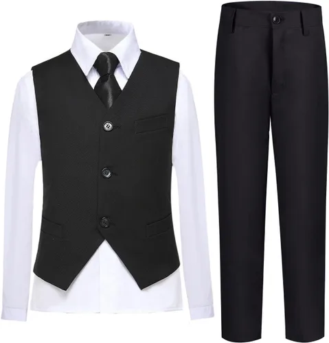 Vista 54 de Conjunto de chaleco para niños, trajes formales, trajes de boda, ropa de vestir
