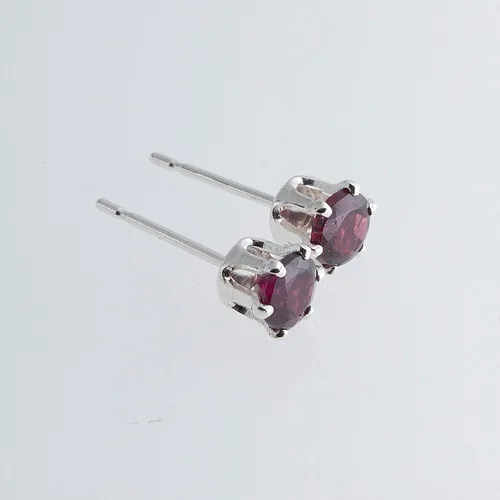 Vista 4 de 3-4mm Sterling Silver Birthstone Stud Earrings, 6-Prong