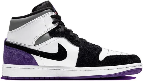 Vista 2 de Jordan Mens Air Jordan 1 Mid SE 852542 105 Court Purple Suede