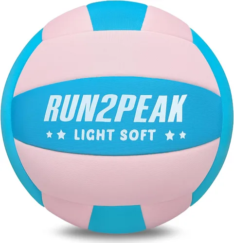Vista 9 de RUN2PEAK Voleibol Súper Suave y Ligero - Pelota de Voleibol de Tela Segura y Silenciosa para Juego Interior - Tamaño Oficial 5 para Niños Jóvenes