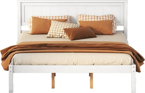 Vista 16 de Harper & Bright Designs Base de cama de madera de tamaño individual con cabecero y estribo, no necesita somier, espresso