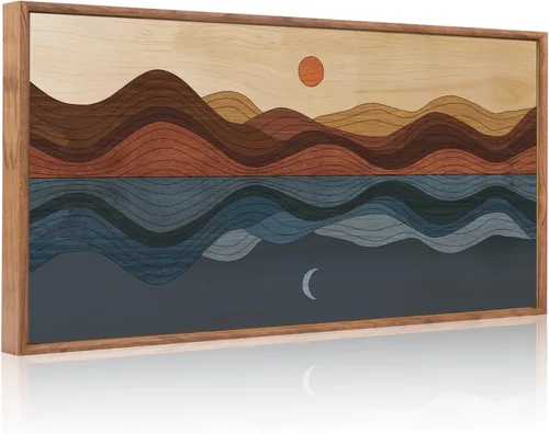Vista 59 de CHDITB Juego de arte abstracto en lienzo enmarcado moderno para pared, ilustraciones contemporáneas para decoración del hogar, pintura de pared