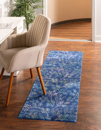 Vista 19 de Unique Loom Blossom Collection - Alfombra de área Yoshino (2' x 3' 1", rectangular, azul/verde)
