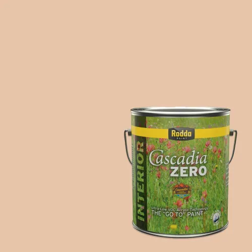 Vista 101 de Rodda Paint CASCADIA ZERO - Pintura plana e imprimación para interiores en uno, cuarto de galón, piel bronceada