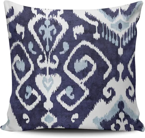 Vista 53 de Fundas de almohada decorativas Ikat con patrón de diamante en rojo y crema, cojín personalizable rectangular, tamaño 12 x 16 pulgadas, funda