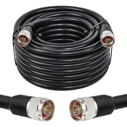 Vista 16 de XRDS -RF Cable de extensión coaxial macho N a N macho de 2 pies, baja pérdida KMR400 tipo N