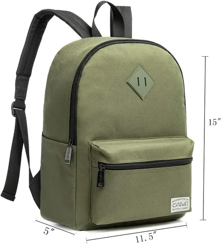 Vista 3 de CAIWEI Mochila infantil de camuflaje del ejército de EE. UU, Verde militar, Básicos clásicos