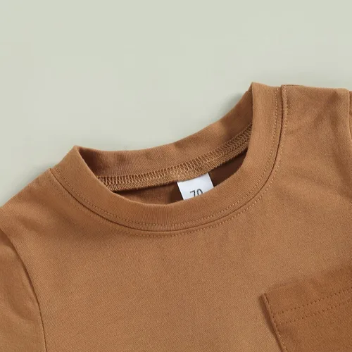Vista 18 de Conjunto de camiseta de manga corta para bebé niño y niña, camiseta de manga corta, pantalones cortos casuales, ropa para recién nacidos, 6, 12, 18