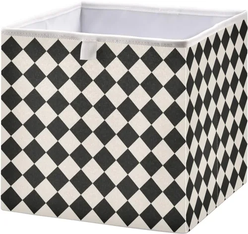 Vista 10 de CaTaKu Bats Star - Cubos de almacenamiento plegables de tela de 11 pulgadas con diseño de estrella, color negro, cajas de almacenamiento plegables