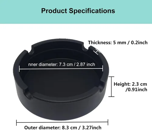 Vista 2 de Cenicero de silicona para cenizas, 3 piezas, fresco, pequeño, portátil, ligero, soporte para fumar, accesorios para cigarrillos, oficina, hogar